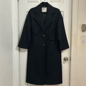 Mango Wool Navy Coat